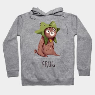 Pug in a frog costume.. Frug. Hoodie